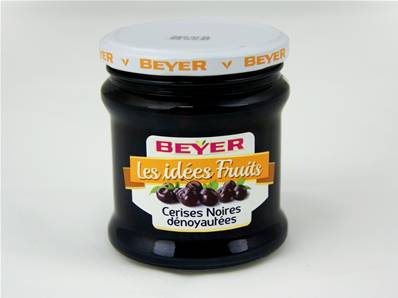 Preserved pitted black cherries 32cl