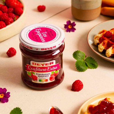 Confiture Extra Framboises Epépinées 370g