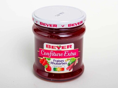 Confiture Extra Fraises-Rhubarbes 370g