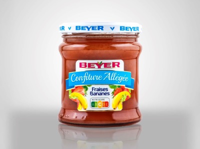 Confiture Extra Allégée Fraises-Bananes